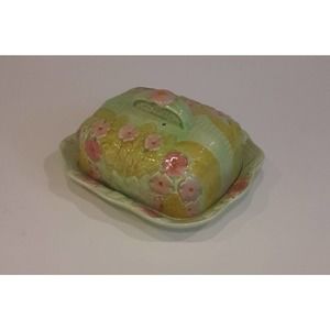 Vintage Melba Ware England Cheese/ Butter Dish Cottage NOTE